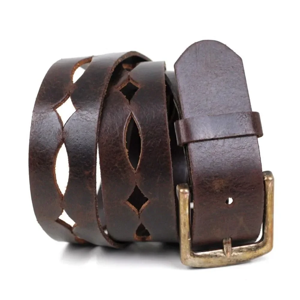 HIPWEAR Canada CUT OUT BROWN GENUINE LEATHER 1.5